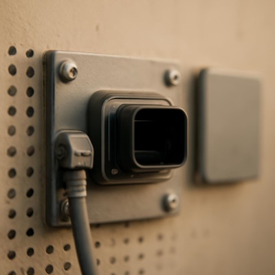 Схема установки аксессуаров для прямоугольных разъёмов в инженерной системе